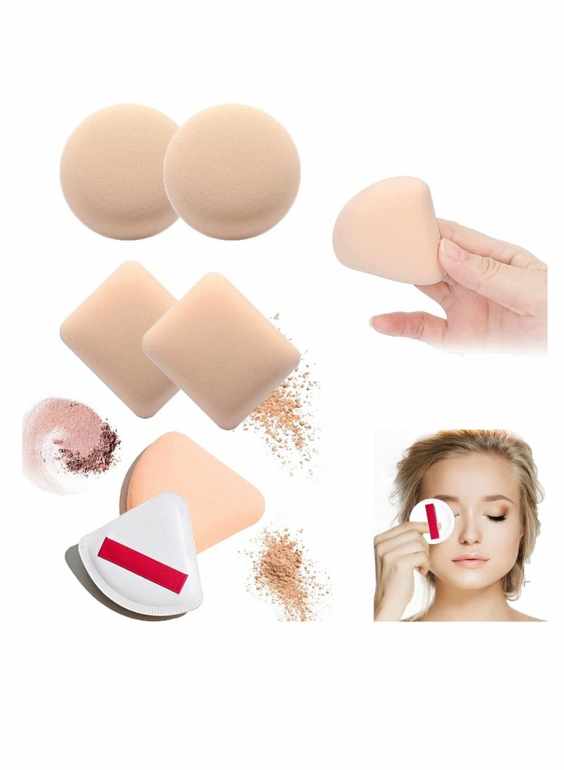 KASTWAVE Foundation Sponge Air Cushion Puff, 6 Pcs Ultra Soft Makeup Sponges Set Face Paint Sponge Set Primer Puff Sponges for Cream, Liquid Foundation & Powder Application (Triangle Round And Square) - Image 1