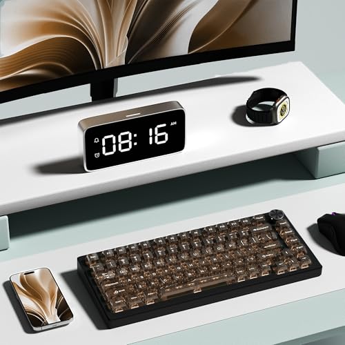 dagaladoo Coffee Clear keycaps for Mechanical Keyboard,Transparent MDA keycaps 60 75 100 Percent,Ceramic Jelly Key caps Set,Shine Through Key caps for Mx Switches Mechanical Keyboard(115key) - Image 5