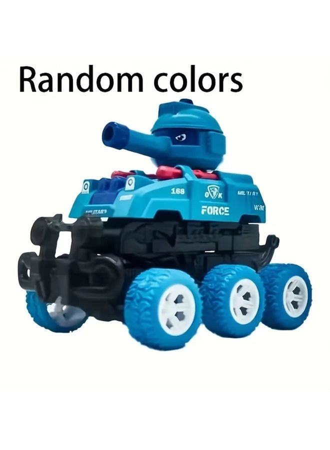 Light Blue 2 In 1 Transforming Tank Car Toy Automatic And Manual Durable Plastic - Image 1