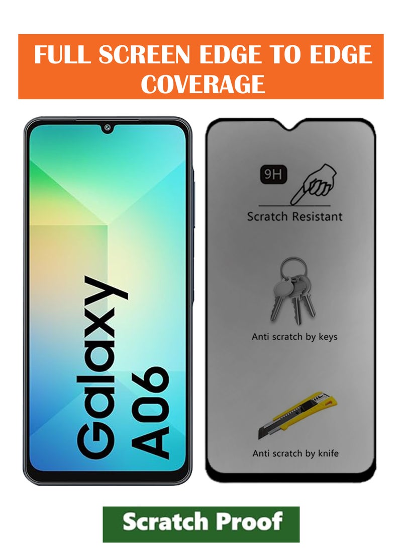 For Samsung Galaxy A06 - Matte Privacy Flexible Ceramic Anti-Spy Privacy Screen Protector - Delicate Touch , Higher Transparency , Easy to Install ,Anti-scratch and Bubble-free Screen Protector - Image 3