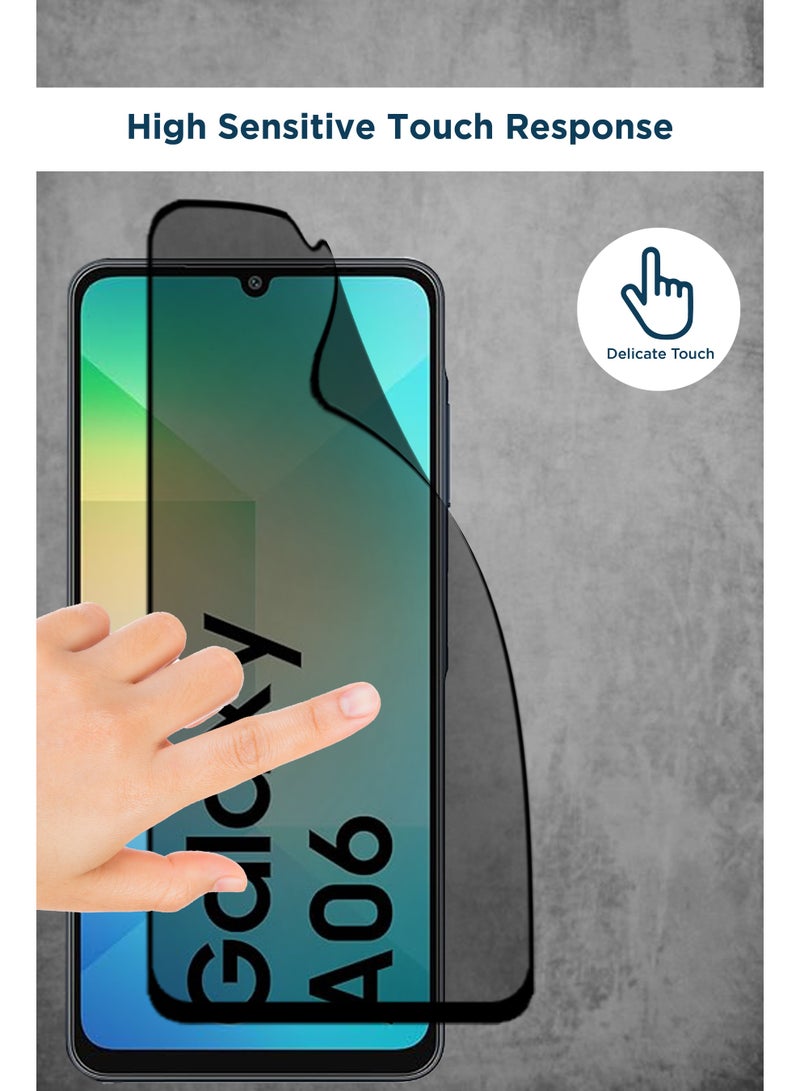 For Samsung Galaxy A06 - Matte Privacy Flexible Ceramic Anti-Spy Privacy Screen Protector - Delicate Touch , Higher Transparency , Easy to Install ,Anti-scratch and Bubble-free Screen Protector - Image 4