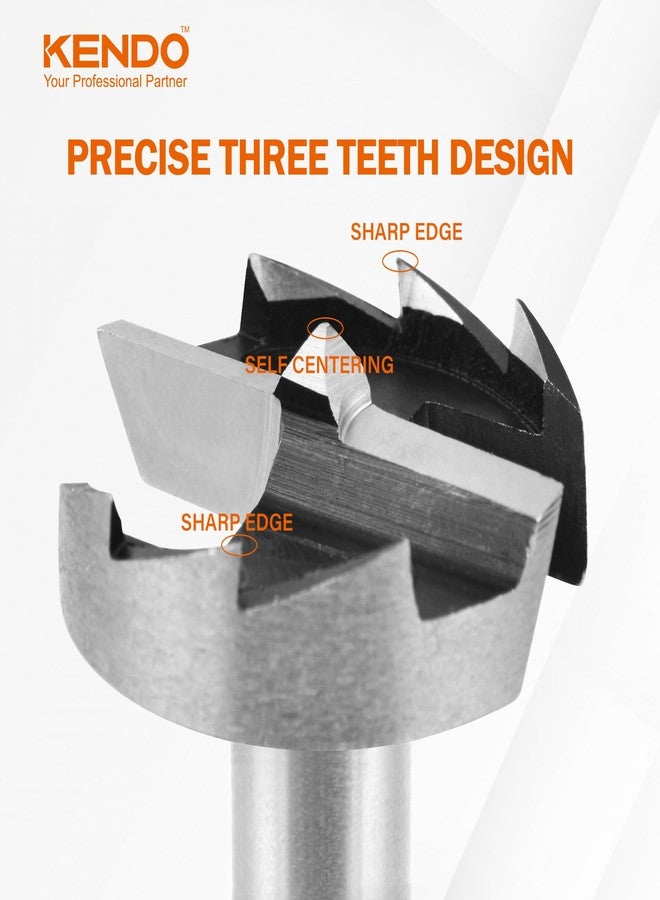 كيندو مجموعة رؤوس مثقاب فورستنر من كيندو، مكونة من 16 قطعة، مصنوعة من الفولاذ السبائكي، رؤوس مثقاب فورستنر لأعمال النجارة، أداة ثقب وقطع ذات ساق مستديرة للخشب الصلب والخشب اللين والبلاستيك والخشب الرقائقي مع حقيبة تخزين - Image 3