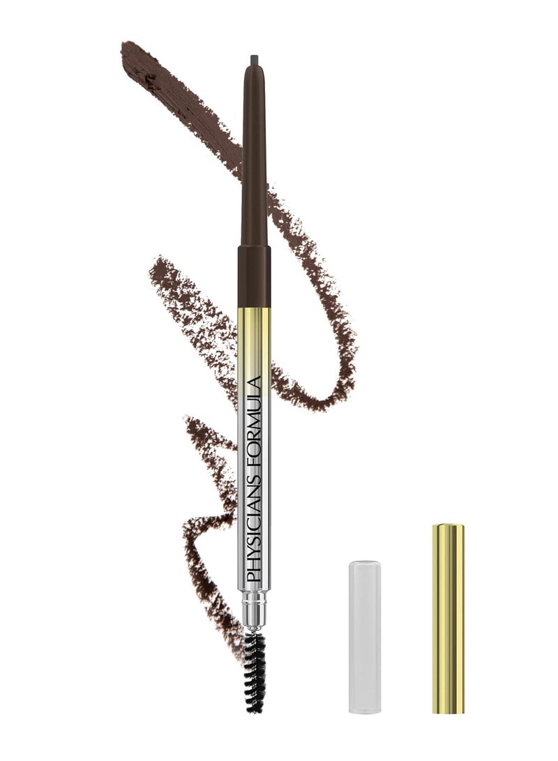 Physician's Formula Slim Brow Pencil Eyebrow Pencil for a Precise Application in Hair Like Strokes for a Defined Full and Fluffy Brow Effect Medium Brown - Image 1