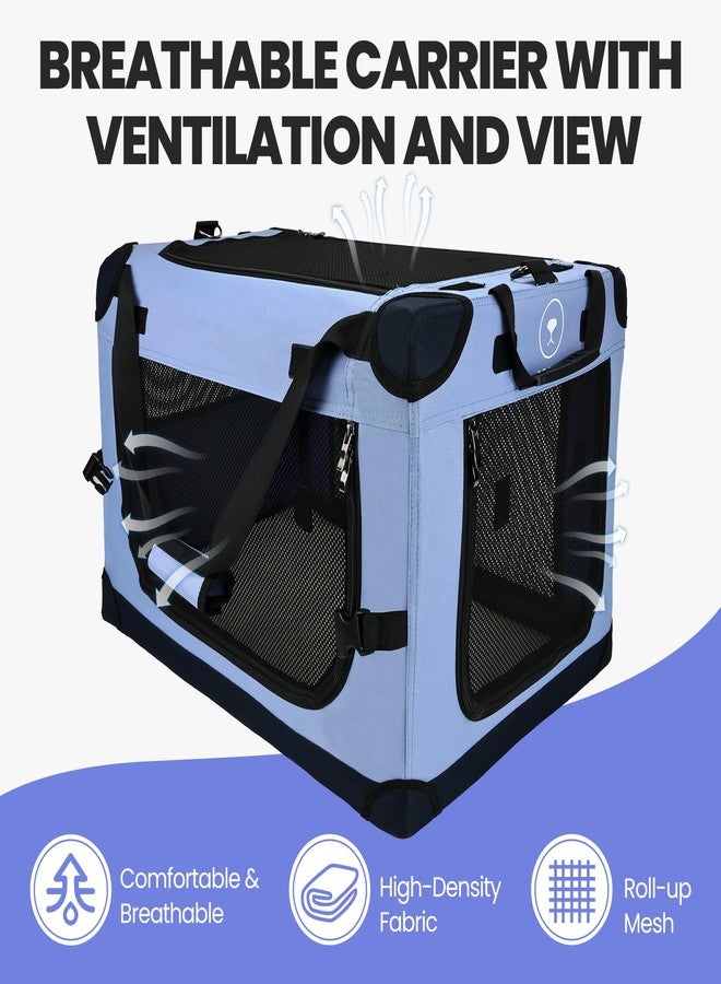 PEGIC Large Cat Carrier for Car Travel, Pegic Soft Sided Collapsible Pet Carrier for Outdoor and Indoor Uses, Roomy Extra Large Cat Carrier for 2 Kittens, Large Cat or Puppies Up to 50lbs (Blue) - Image 5
