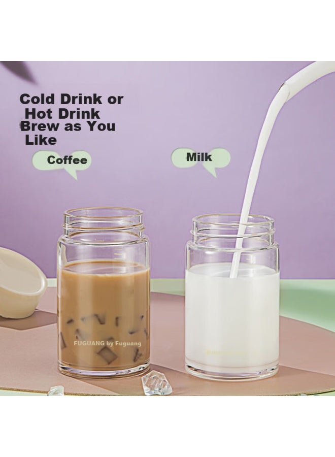 Tomimitsu Fuguang Pure Glass Cup High Borosilicate Glass Water Cup Portable Milk Coffee Tea Cup For Women High-value 330ml - Image 1