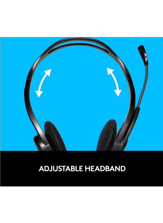 Logitech 960 Wired Headset, Stereo Headphones With Noise-Cancelling Microphone, USB, Lightweight, In-Line Controls, PC/Mac/Laptop Black - Image 5