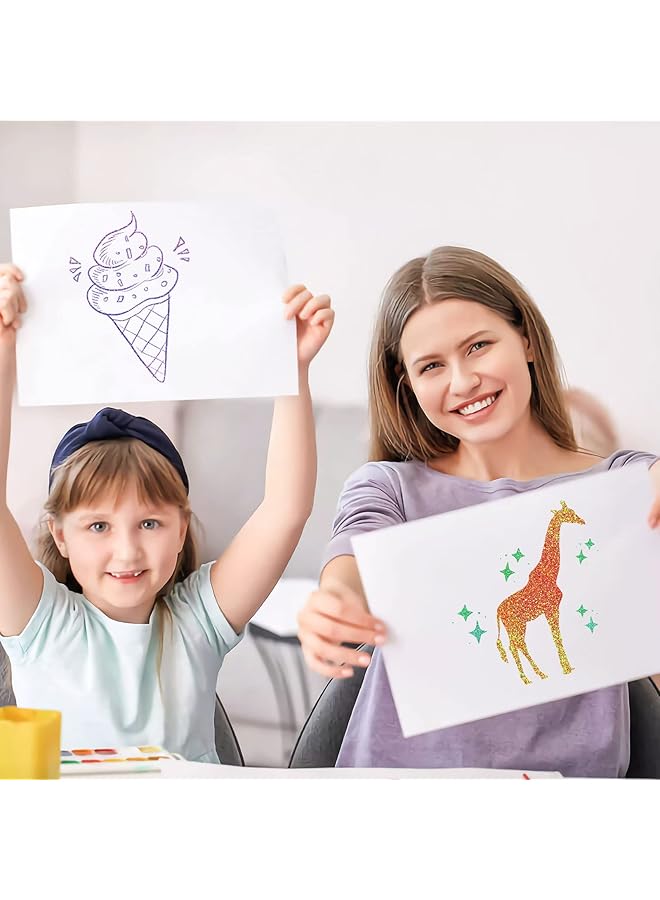 erorex Glitter Gel Pens 10Pcs Washable Glitter Glue Pens With 10 Bright Colors For Gluing Drawing Writing Outlining Beautiful 3D Glitter Glue Pens For Crafts Art Projects Diy Decorating Supplies - Image 4