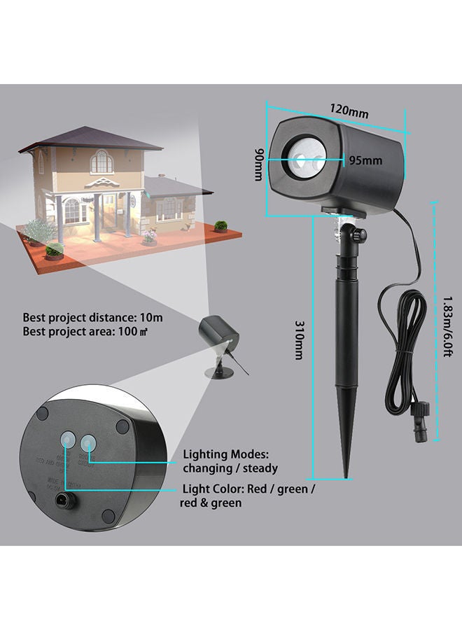 نيبمينينت مصباح كشاف بضوء LED للحديقة أسود - Image 3