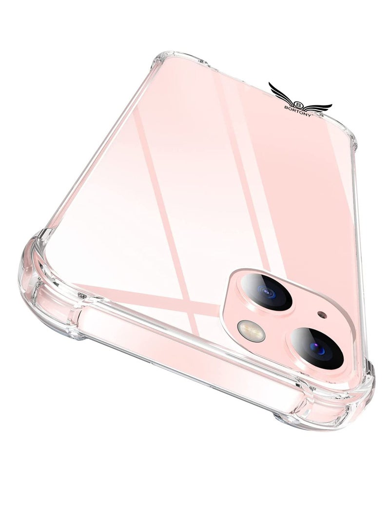 BORTONY iPhone 14 Case 6.1 Inch Ultra Slim Case, Soft TPU Material with 4 Corners Bumper Shockproof Protection Anti-Scratch Anti-Drop Cell iPhone 14 Clear - Image 1