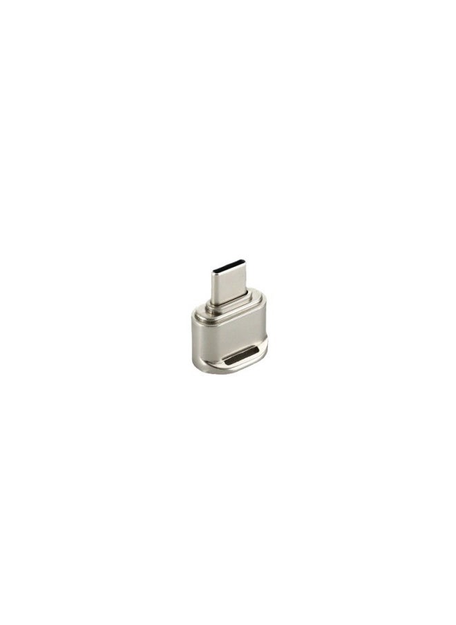 Generic - Applicable Private Mode Zinc Alloy Card Reader TF Card Reader Support Apple 15 Type-C Card Reader-Color:silver Apple (with Chain Packaging) - Image 1