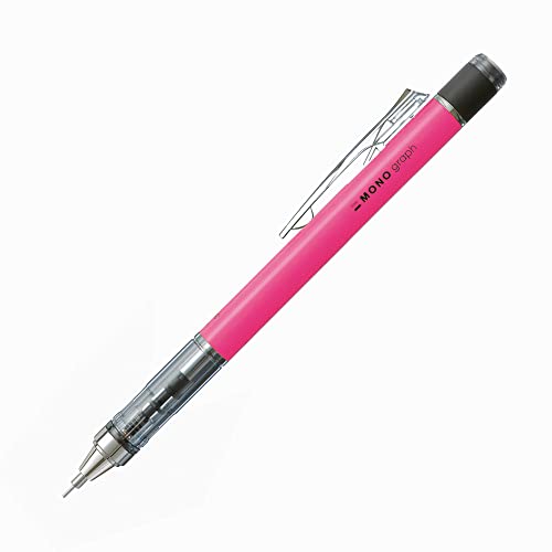 Tombow Mechanical Pencil, Monograph 0.5mm, Neon Pink (DPA-134F) - Image 1