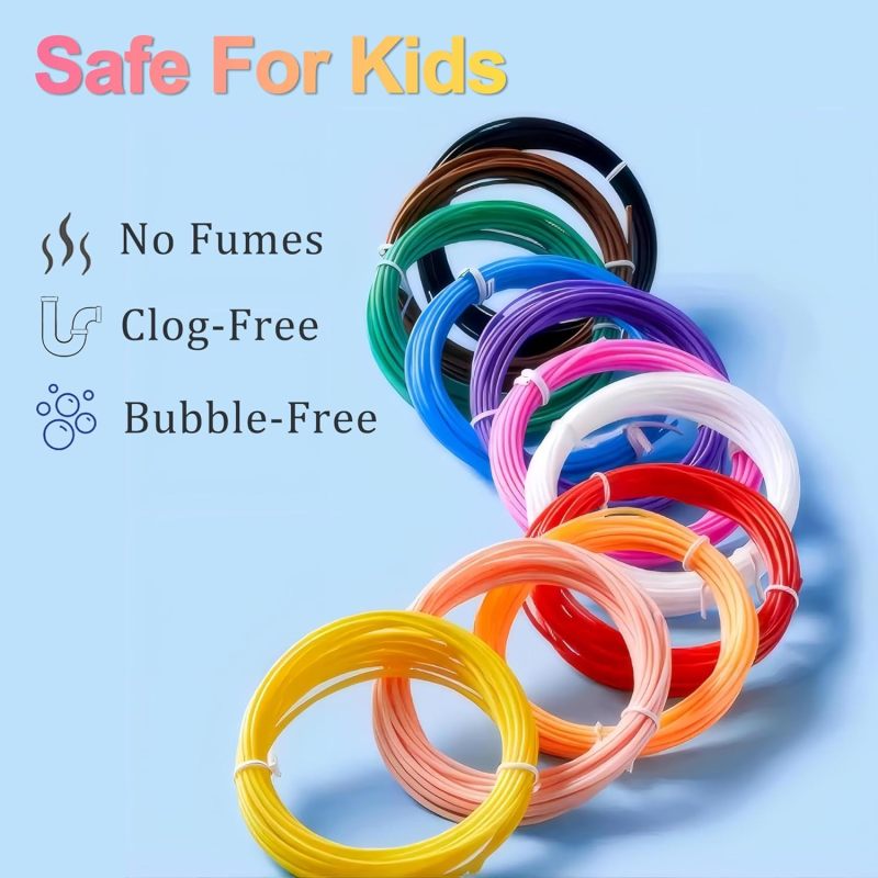 3D Pen Filament 1.75mm 20 Assorted Colors: High-Quality PLA Material - Clog-Free & Break-Resistant 3D Printing Filament for 3D Painting, 3D Art and 3D Pen/Printer Users - Image 4