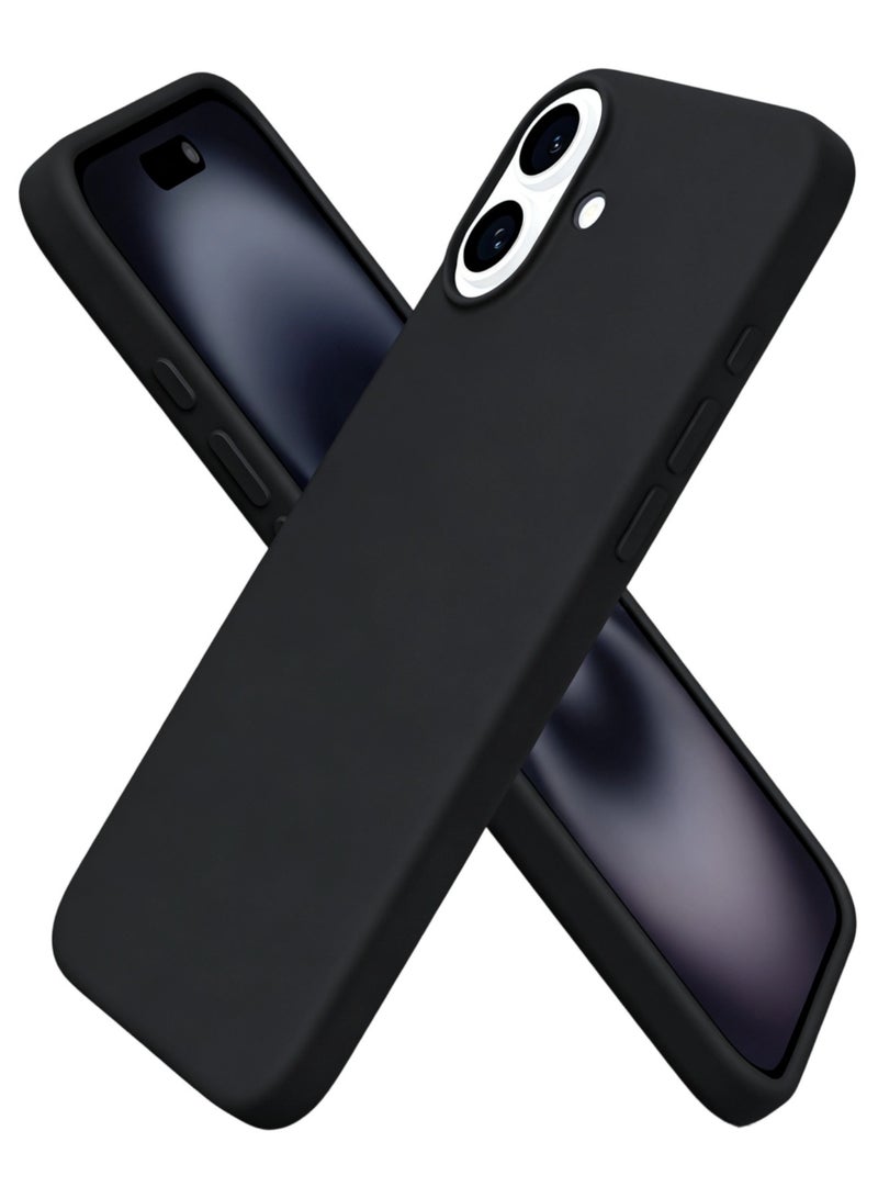 اووكاي جراب متوافق مع iPhone 17، جراب واقٍ كامل الجسم من المطاط السيليكوني السائل الناعم عالي الجودة من سلسلة Silky and Soft Touch لهاتف iPhone 17 (أسود) - Image 1