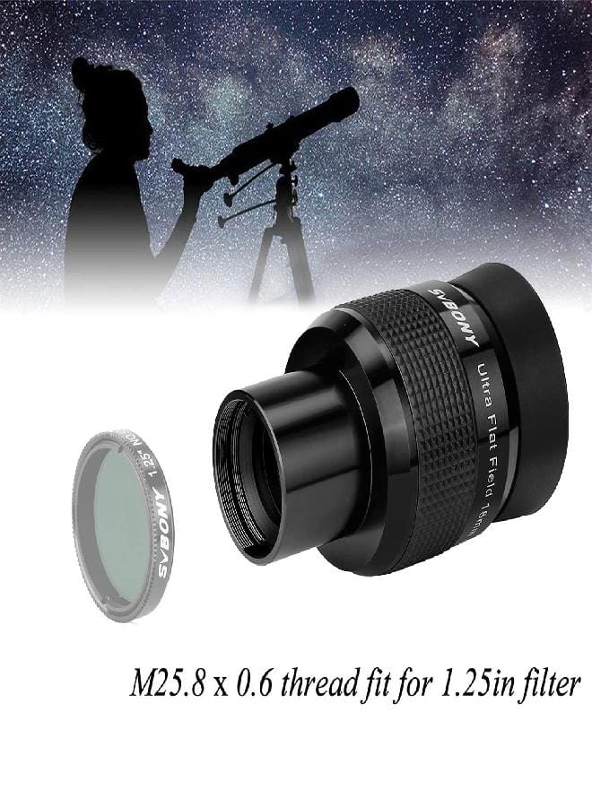 SVBONY SV190 Ultra Flat Field Eyepiece, 1.25 Inch UF 18mm Telescope Eyepiece, Fully Multi-Coated Feature Blackened Lens Edges  - Image 4
