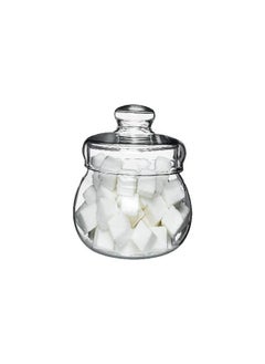 Simax Clear Glass Sugar Bowl With Lid: Borosilicate Glass Sugar Containers For Countertop - Sugar Cube Container - Sugar Jar - Sugar Bowls - Tea & Coffee Sweetener & Sugar Dish - 16 Ounce Sugar Holder