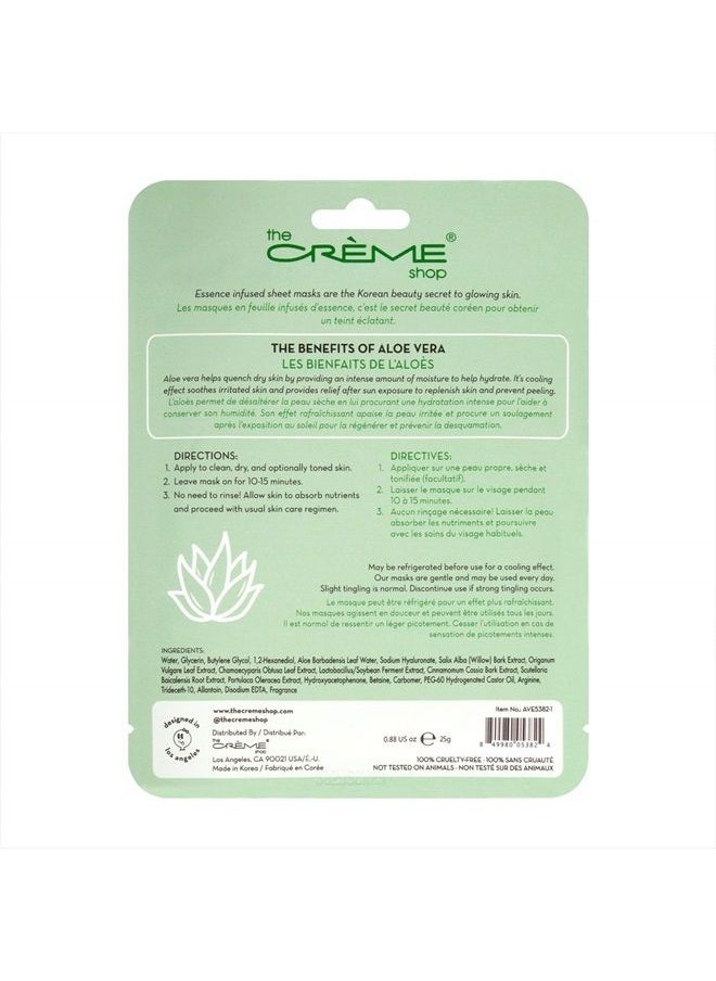The Crème Shop - Korean Skincare | Aloe Vera Face Sheet Mask 5 Pack - Image 1