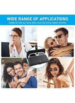 ShebSheb 2 PCS PU Leather Eyeglass Case Sunglasses Bag Portable Anti-Scratch Sun Glasses Storage Bag  Anti-Stress Eyeglasses Pouch Bag for Women Men Glasses Protective Case for Travel Home  - Image 5