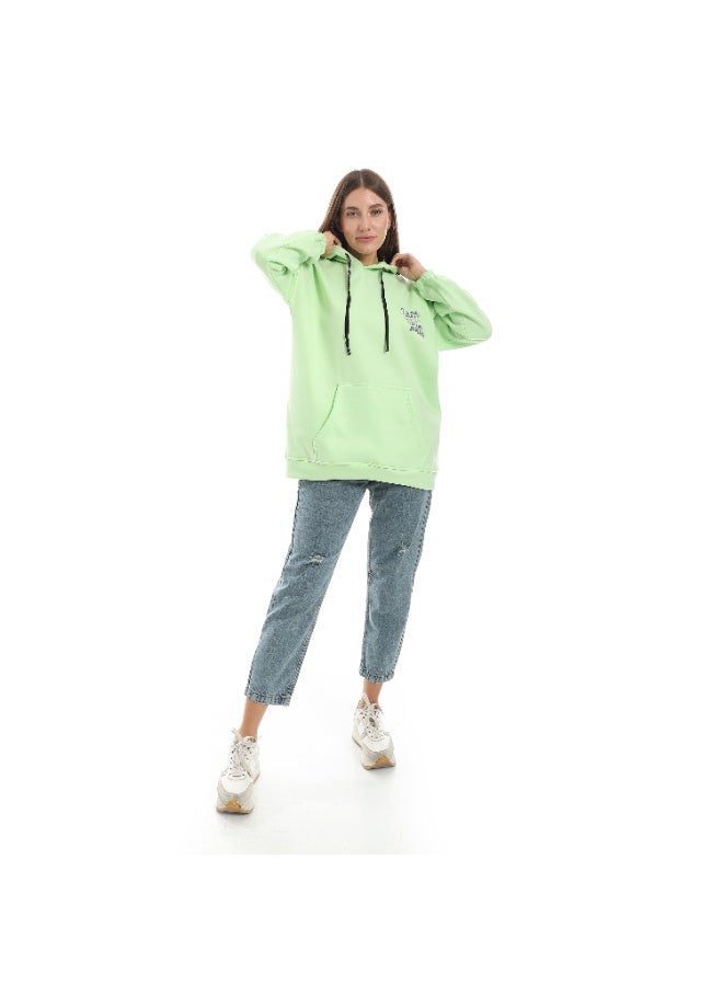 Caesar Women's oversized hoodie with butterflies and letters printed on the back - Image 1