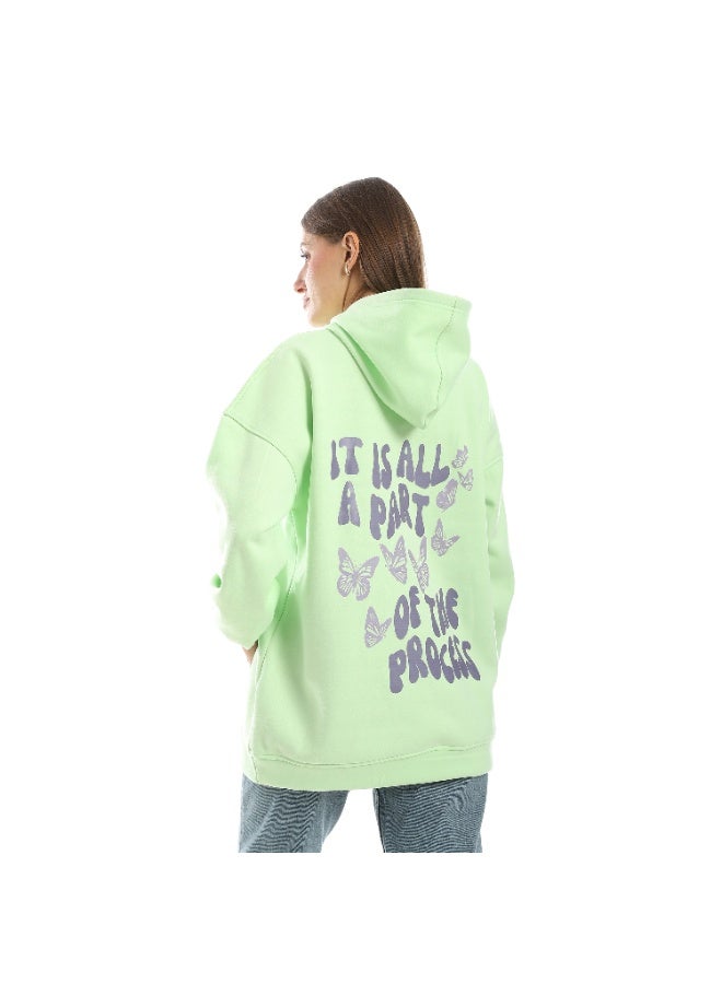 Caesar Women's oversized hoodie with butterflies and letters printed on the back - Image 4
