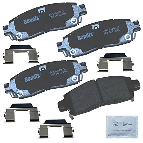 Bendix Priority1 CFC883 Rear Brake Pads for Select Models Buick Enclave,Rainier,Cadillac XTS,Chevy SSR,Trailblazer,EXT,Traverse,GMC Acadia,Limited,Envoy,XL,XUV,Isuzu Ascender,Bravada,Saab 9-7x,Outlook - Image 1