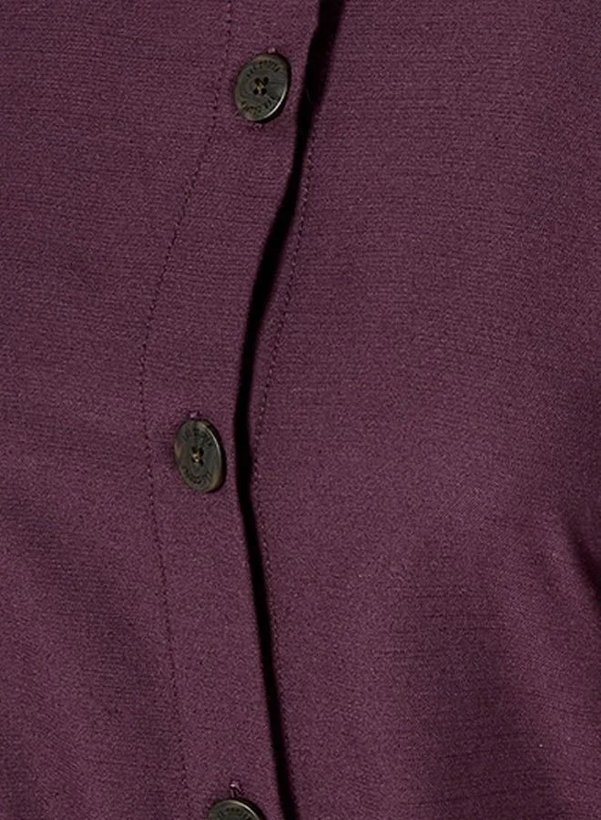 Lee Cooper RED Lee Cooper Maxi Cotton Shirt Dress with Belt for Women | Best Price UAE