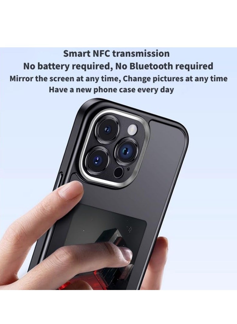Generic - Smart NFC Ink Phone Case Compatible for iPhone 16 Pro Max, Customizable E-Ink Screen DIY Images Long-Lasting Display Fast Transmission (Pink) - Image 1
