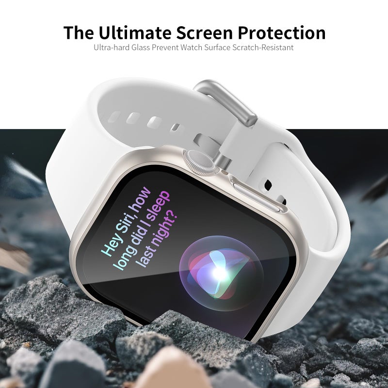 JERXUN 6 Pack Case with Tempered Glass Screen Protector for Apple Watch Series 11 Series 10 46mm, Ultra-Thin Scratch Resistant Full Protective Hard PC Bumper Cover for Apple Watch 46mm - Image 3