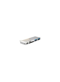CATANES USB C Hub Adapter for MacBook Pro with Type C Charging Port, Dual USB 3.0, SD Card and Micro Card Reader Compatible with MacBook Pro 13” and 15” Multiport 5-in-1 Extension Pass Through Hub Silver  - Image 2