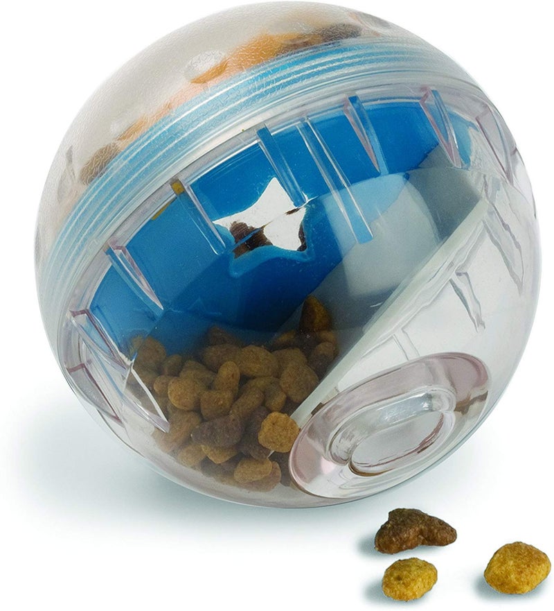 Pet Zone IQ Treat Ball Dog Treat Dispenser Toy Ball Interactive Toy - 4" Stimulation, Slow Feeder - Image 1