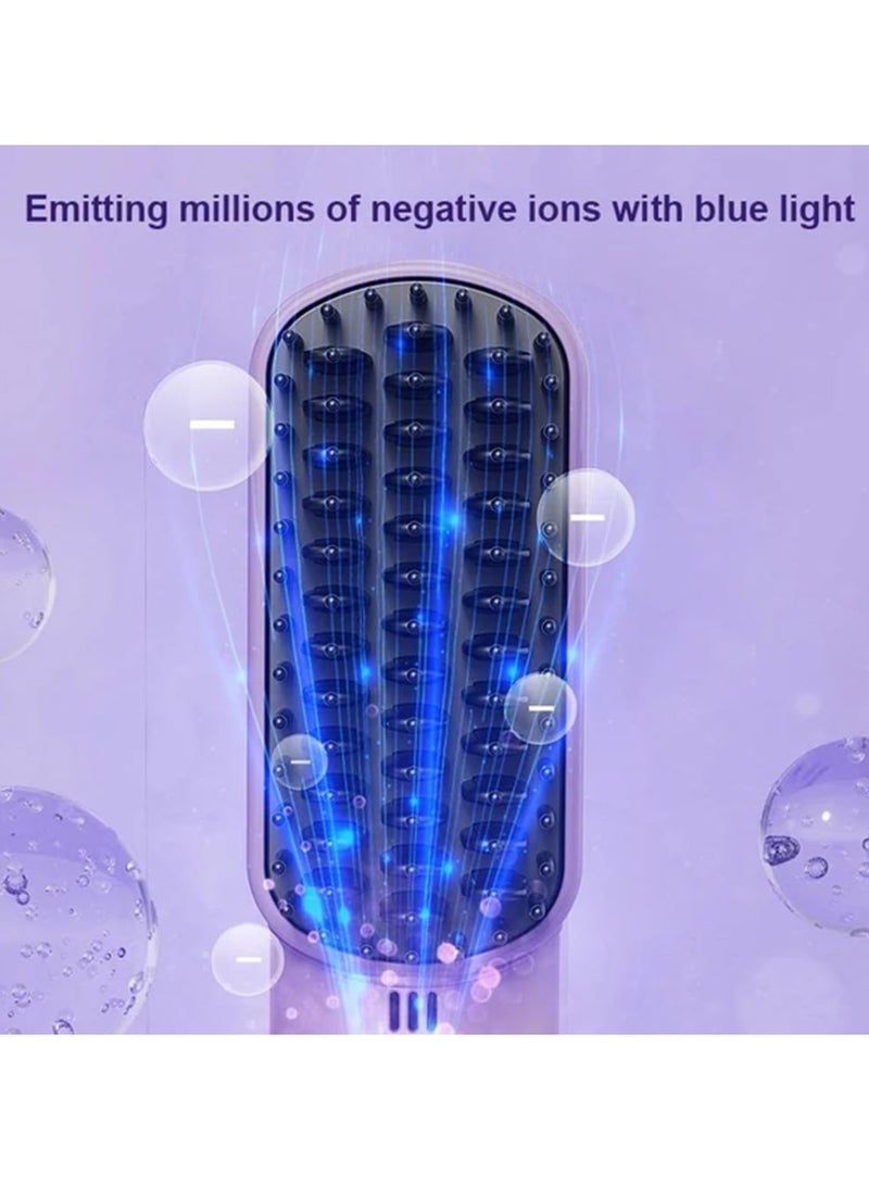 SYOSI Cordless Hair Straightener Brush, Portable Mini Ionic Hot Comb Straightener for Women, Lightweight for On-The-Go Travel, Type-C Charging, Anti-Scald, Holiday Gift for Girl - Image 5