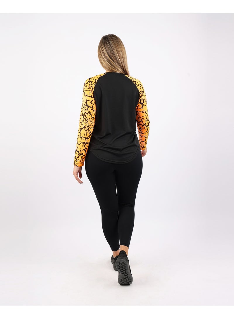 أتوم تيشيرت رياضي Atum Crew Neck برتقالي وأسود - Image 3