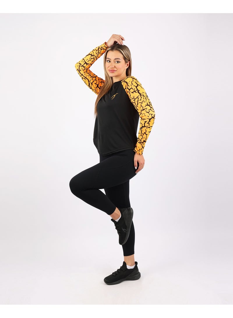 أتوم تيشيرت رياضي Atum Crew Neck برتقالي وأسود - Image 4