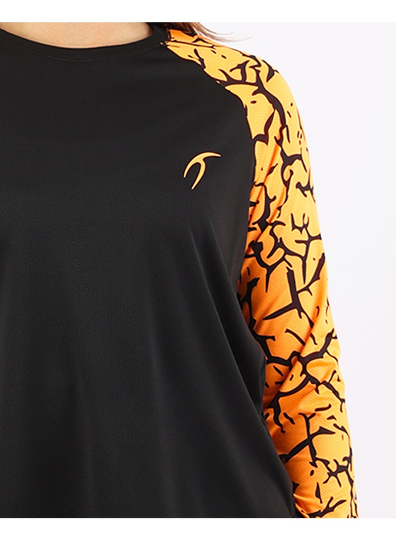 أتوم تيشيرت رياضي Atum Crew Neck برتقالي وأسود - Image 5