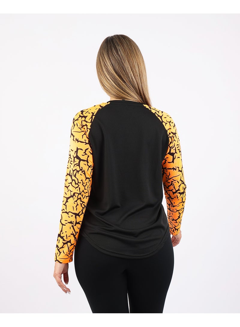 أتوم تيشيرت رياضي Atum Crew Neck برتقالي وأسود - Image 2