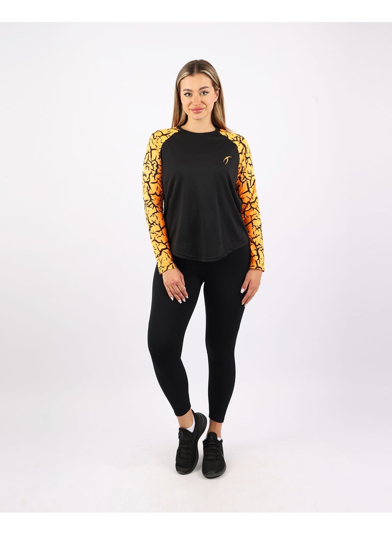 أتوم تيشيرت رياضي Atum Crew Neck برتقالي وأسود - Image 1
