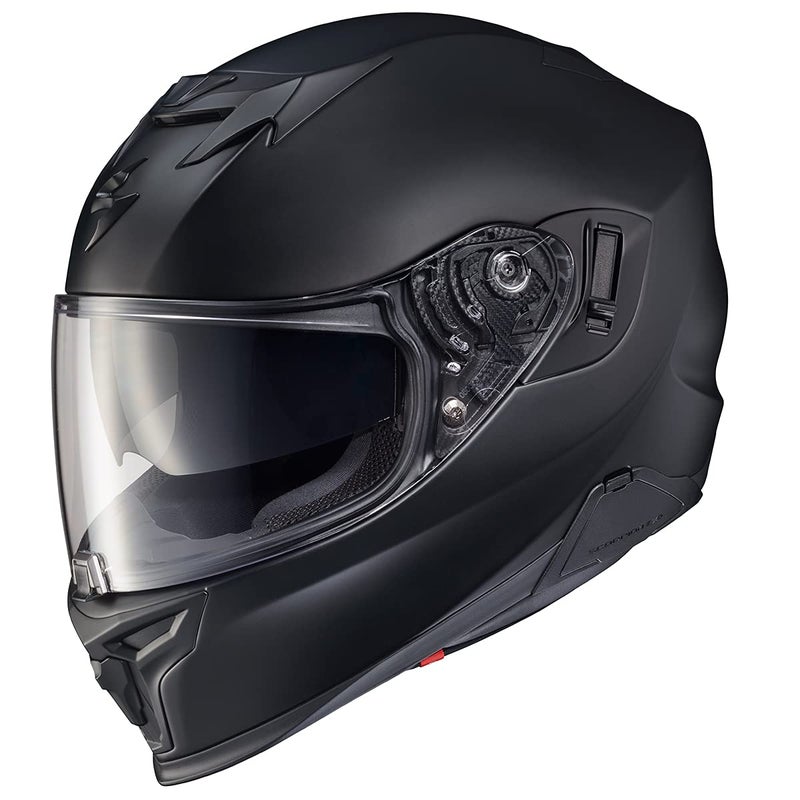 ScorpionEXO T520 Full Face Dual Sport Motorcycle Helmet with Bluetooth Ready Speaker Pockets DOT ECE Solid Matte Black Medium
