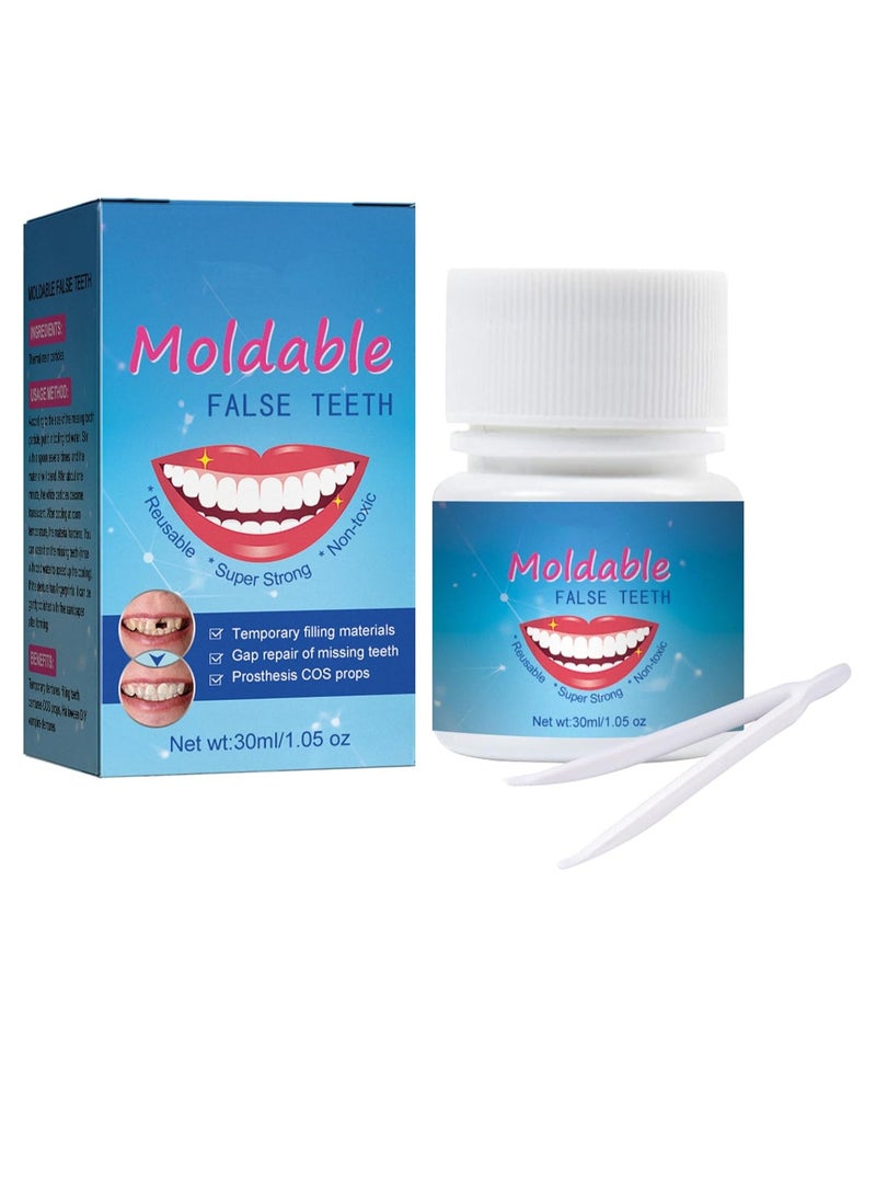 Ceonam 30 ml Tooth Repair Kit, Temporary Teeth Replacement Kit - Moldable Thermal Fitting Beads for Filling Fix Missing and Broken Tooth or Adhesive Denture Fake Teeth  - Image 1