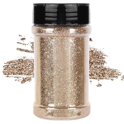 TORC Champagne Fine Glitter 4 oz Glitter Powder for Tumblers Resin Crafts Slime Cosmetic Nail Painting Festival Decoration