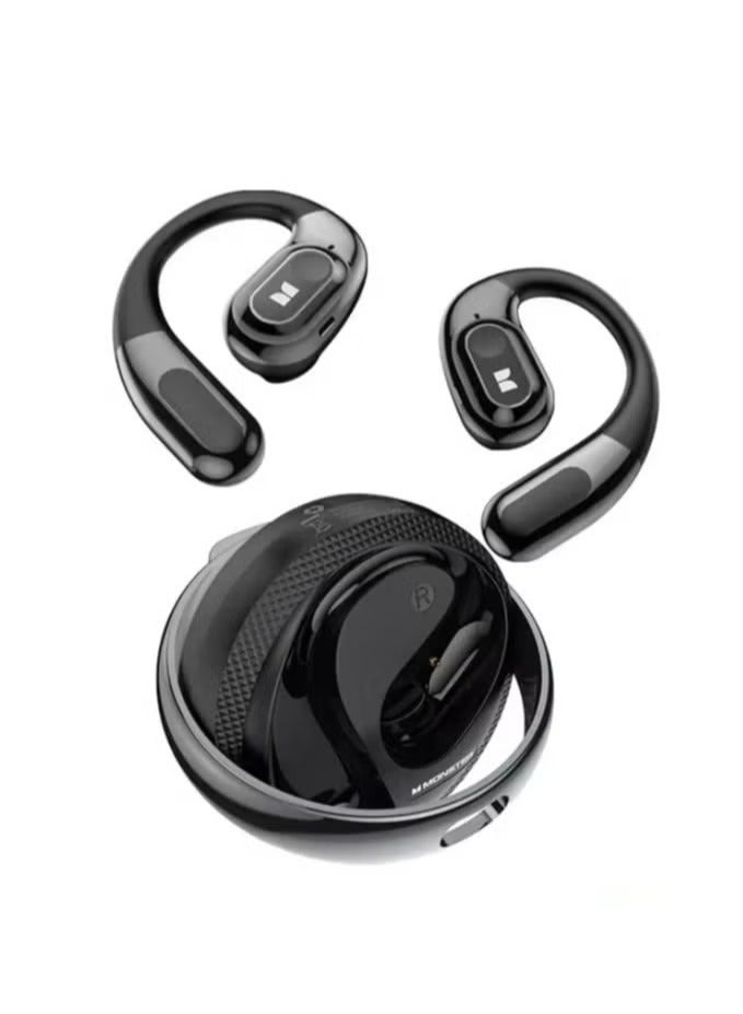 Monster Open-Ear Bluetooth 5.4 Wireless Earbuds – IPX5 Waterproof Sport Headphones with Mic, 8H Playtime, Immersive Sound, Secure Fit, Open Ear Hook Design for Running, Workout & Outdoor Use - Image 1