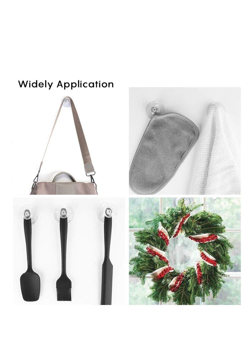 Clear Suction Cups without Hooks Plastic Sucker Pads without Hooks Plastic Suction Cups for Fairy Lights Strong Adhesive Force Hanging Decoration Suitable for Window Glass Bathroom Kitchen  - Image 5