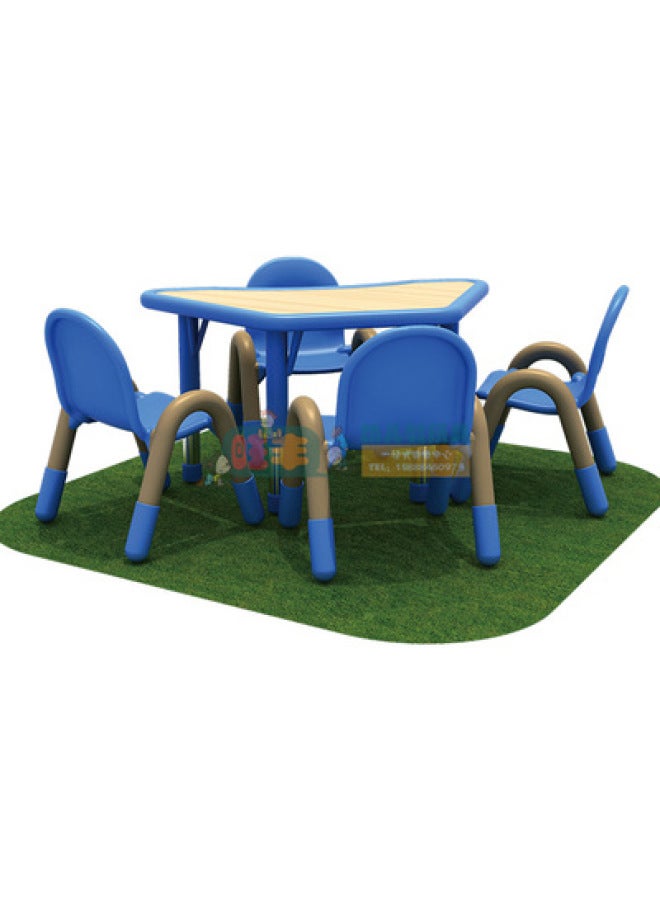 Qitele Kindergarten Children's Table And Chair School Table Rectangular Table Lifting Desk Round Table Half Round Table Moon Table - Image 1