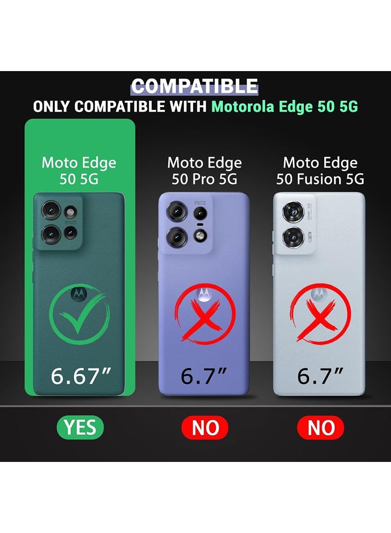 Case Up Case For Motorola Edge 50 Crystal Clear Tactical Back Cover Case With 360 Degree Protection, Shockproof Bumper Protective Phone Cover, Anti-Scratch Hard PC Back (Clear) - Image 2