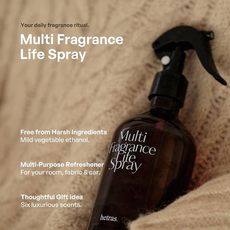 hetras. hetras Multi Fragrance Life Spray 10.14 fl oz x 2 Pack | Grapefruit Scent | Non-Aerosol Odor Freshener Room Mist for Room, Closet, Fabric | Infused with Essential Oils - Image 2