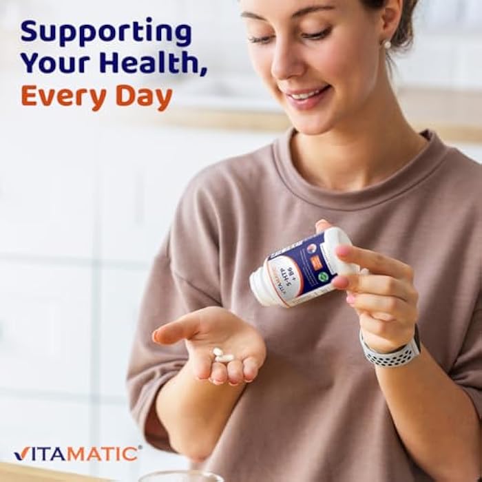 Vitamatic 5-HTP 200mg with B6 5mg Per Serving - 240 Vegetarian Capsules (5-Hydroxytryptophan) - (Griffonia Simplicifolia Seed Extract) - Image 5