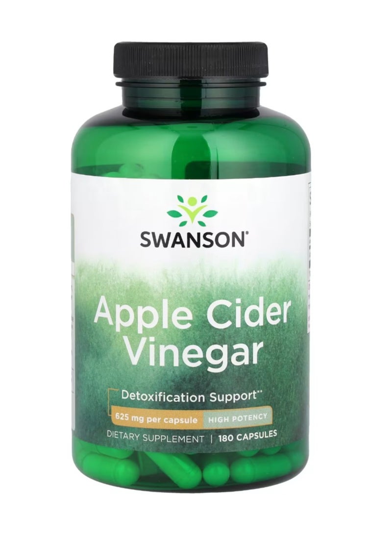 سوانسون خل التفاح عالي الفعالية 625 ملجم 180 كبسولة - Image 1