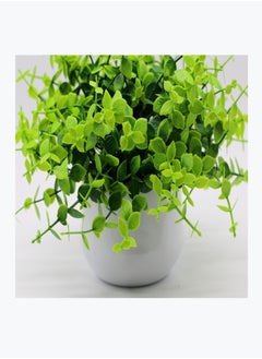 Generic 2 Pack Mini Artificial Plants in Pot,Small Fake Lush Green Plants,Faux Botanical Decor for Indoor Home Office Desktop Bookshelf Decoration  - Image 2