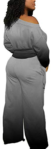 sexycherry Womens Casual 2 Piece Sets Black Tie Dye Long Sleeve Jogging Sweatsuit Wide Leg Long Sweatpants Sets with Pockets Drawstrings (Medium) - Image 2
