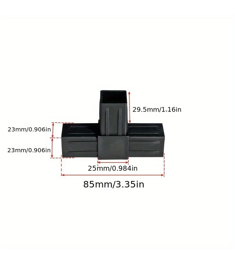 5 Port Plastic Corner Connector 90 Degree Elbow Shelf Bracket Black 2 Right Angle - Image 2