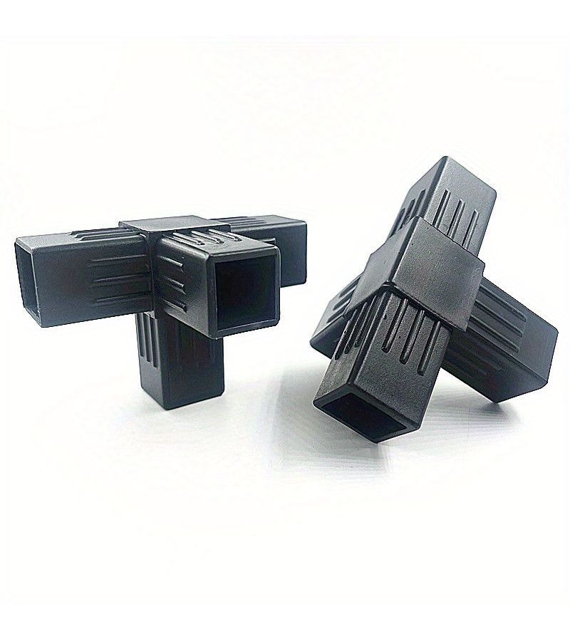 5 Port Plastic Corner Connector 90 Degree Elbow Shelf Bracket Black 2 Right Angle - Image 4