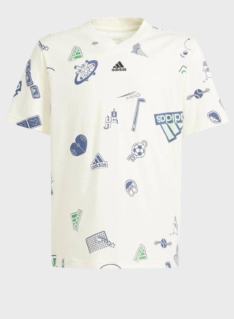 adidas تي شيرت ماركة لوف للأطفال